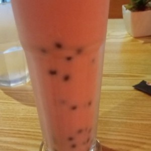Bubble Tea de freza con bubbles de manzana verde