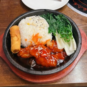 Sizzling de Pescado Agridulce