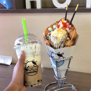 Bubble Tea & Egg Waffle Gelato