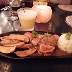lomo saltado, maracuya sour