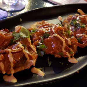 Patacones con pulpo