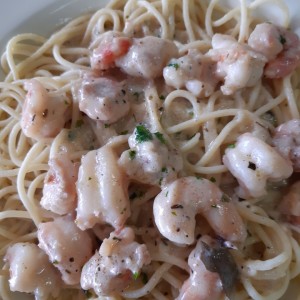 pasta con camarones