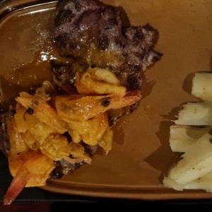filete con langostinos