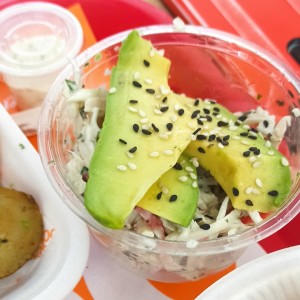 Aguacate y cangrejo