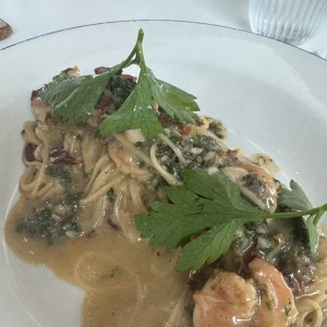 VERMICELLI AGLIO, OLIO E GAMBERI