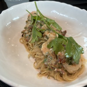VERMICELLI AGLIO, OLIO E GAMBERI