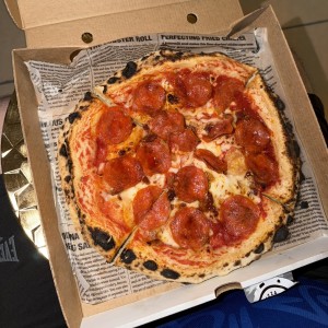 Peperoni con miel y bacon 