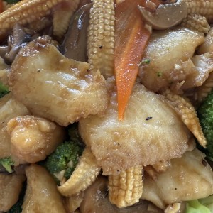 Corvina con brócoli 
