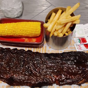 Costilla triple quemada... Terrible