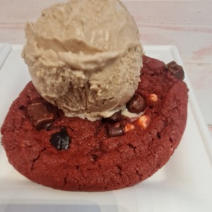 red Velvet cookie and bailey's ice-cream