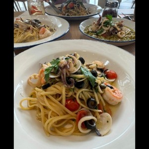 pasta fruto del mar, risottos