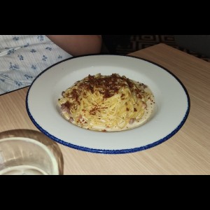 Spaghetti Alfredo e Prosciutto