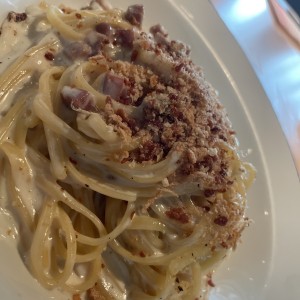 Spaghetti Alfredo e Prosciutto