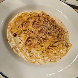 Spaghetti Alfredo e Prosciutto