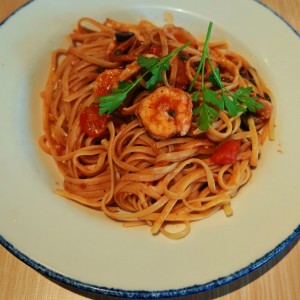 Fetuccini Aglio, Olio E Gamberetti