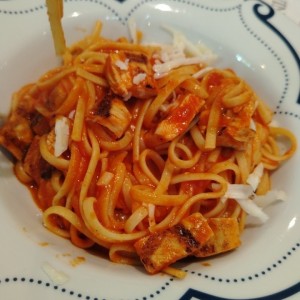 Spaguetti con pollo 