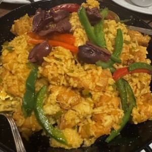 Paella de corvina