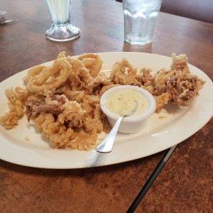 Frito mixto de mariscos, dos personas