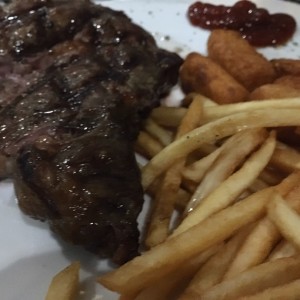 Rib eye steak.