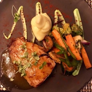 filete de corvina en salsa de maracuya
