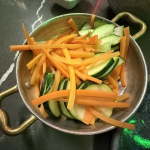 Vegetales salteados (zanahoria y zuchinni) 