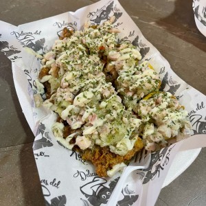 Filete de Pescado con 4 Canastitas de Ceviche de Corvina
