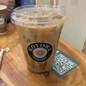 Iced caramel latte