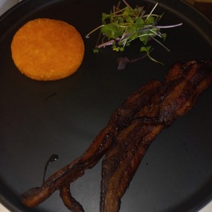 Tortilla y beicon