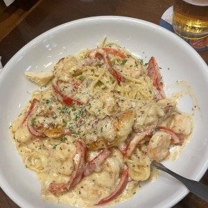 Chicken & Shrimp Carbonara