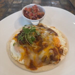 Breakfast - Rancheros con chorizo
