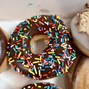 Dona de Chocolate con Chispas de Colores