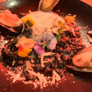 Risotto Nero di Seppia e Gamberetti