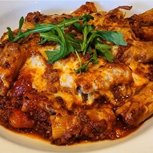 Rigatoni a la Bologenesa Gratinados