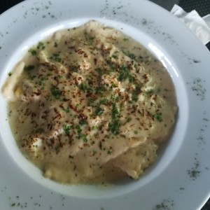 Raviolis gratinados
