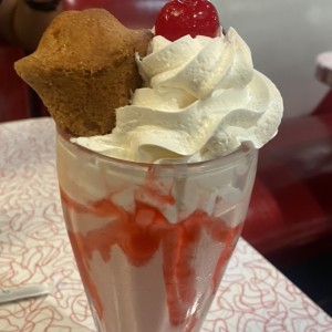 Batido de banana y fresa