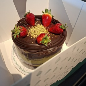Cake de chocolate y pistacho 