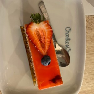 postre de fresa