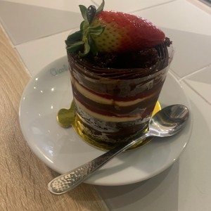 Bizcocho de chocolate y cheese cake