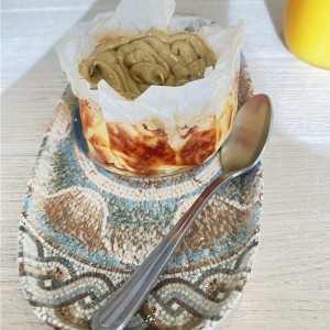 Tarta Vasca de pistacho