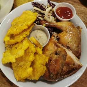 Medio pollo rostizado