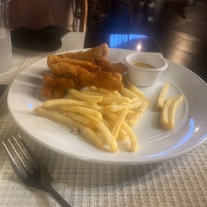 Papitas fritas con pollo 