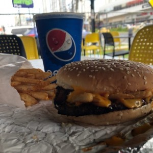 combo sencillon de hamburguesa con bacon