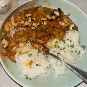 Curry Tailandes de Camarones