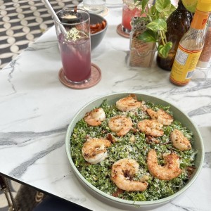 Ensalada con camarones