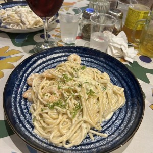 Spagueti con camaron