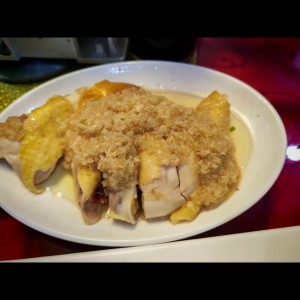 Gallina en salsa de jengibre