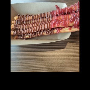 Churros de chocolate y guayaba