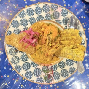 Guacho de Mariscos, Langostino y Sombrero de Pescado