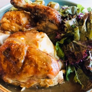 medio pollo asado