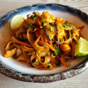 Oh toro spicy Pad Thai con camarones